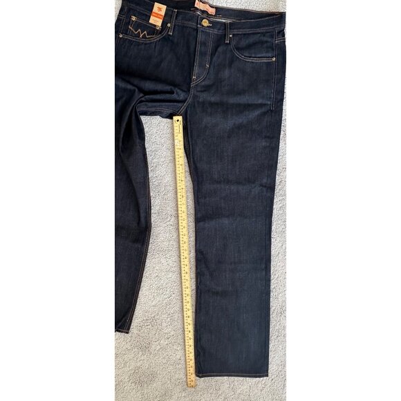 MEK DNM Jeans Mens Size 38 x 34 New Austin Denim Straight Fit Cotton Dark Wash - Picture 8 of 16